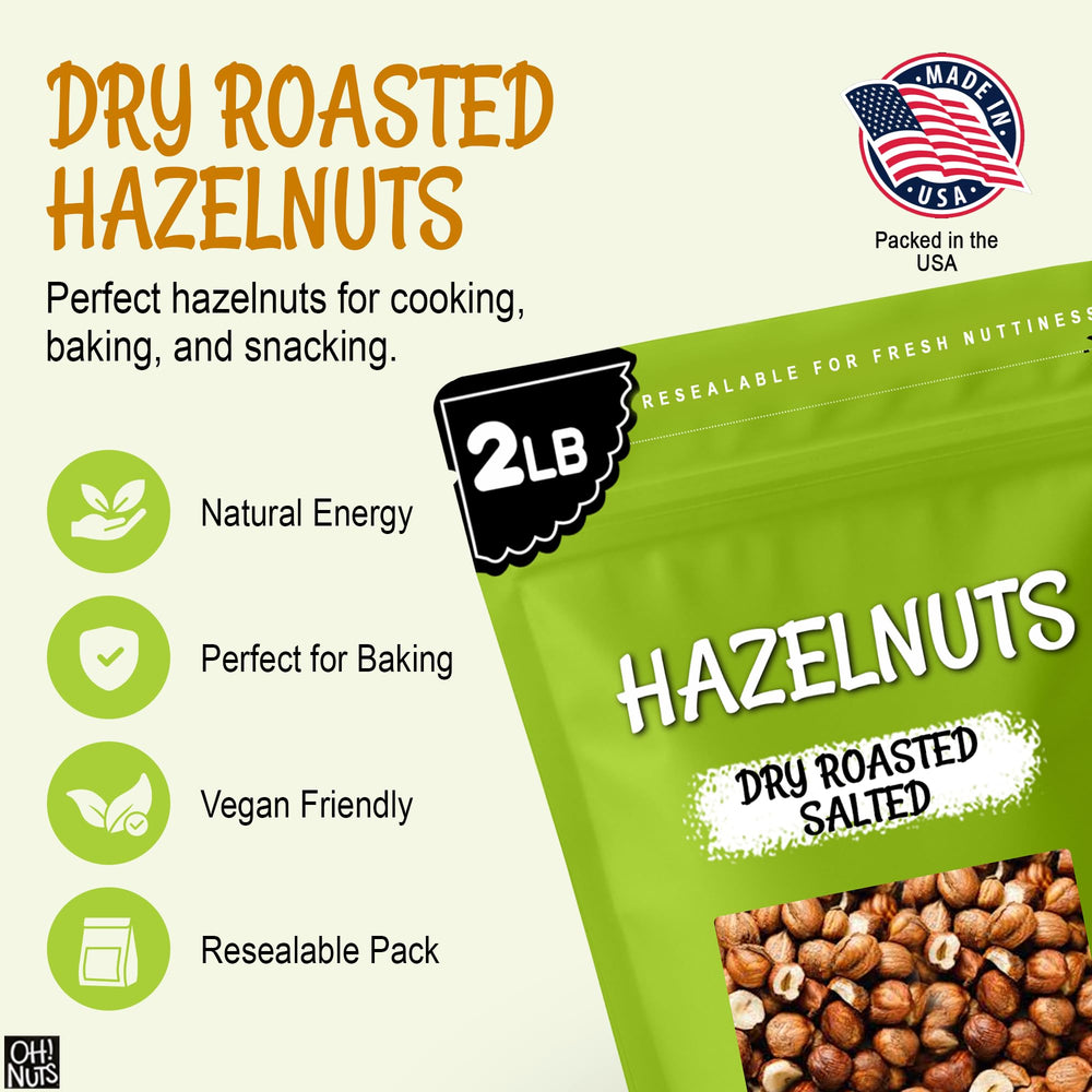 Oh! Nuts chopped hazelnuts on cutting board for baking and topping use