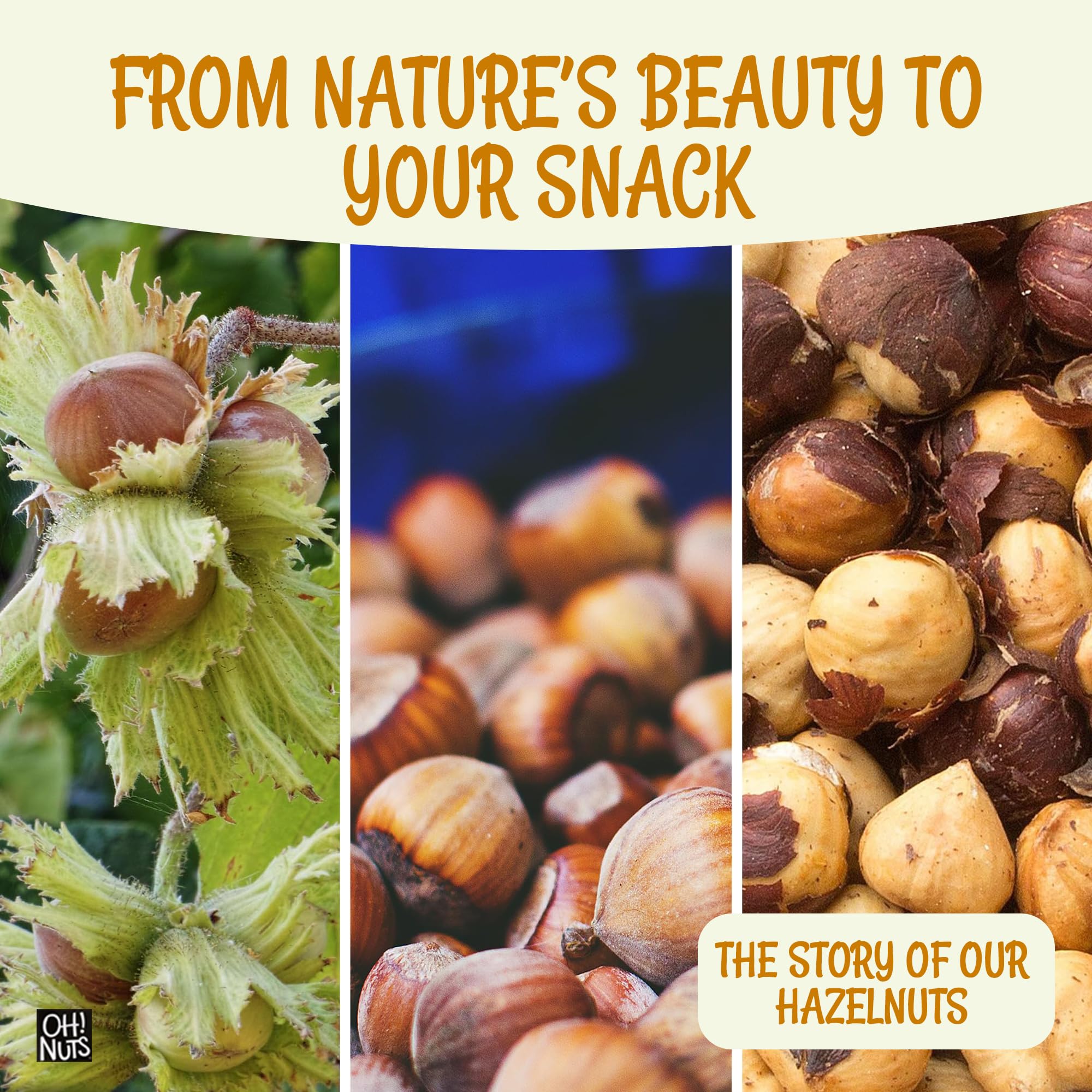 Oh! Nuts resealable zipper on pouch preserving crunch and aroma