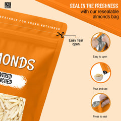 Oh! Nuts almonds in bowl showing portion size and easy serving convenience