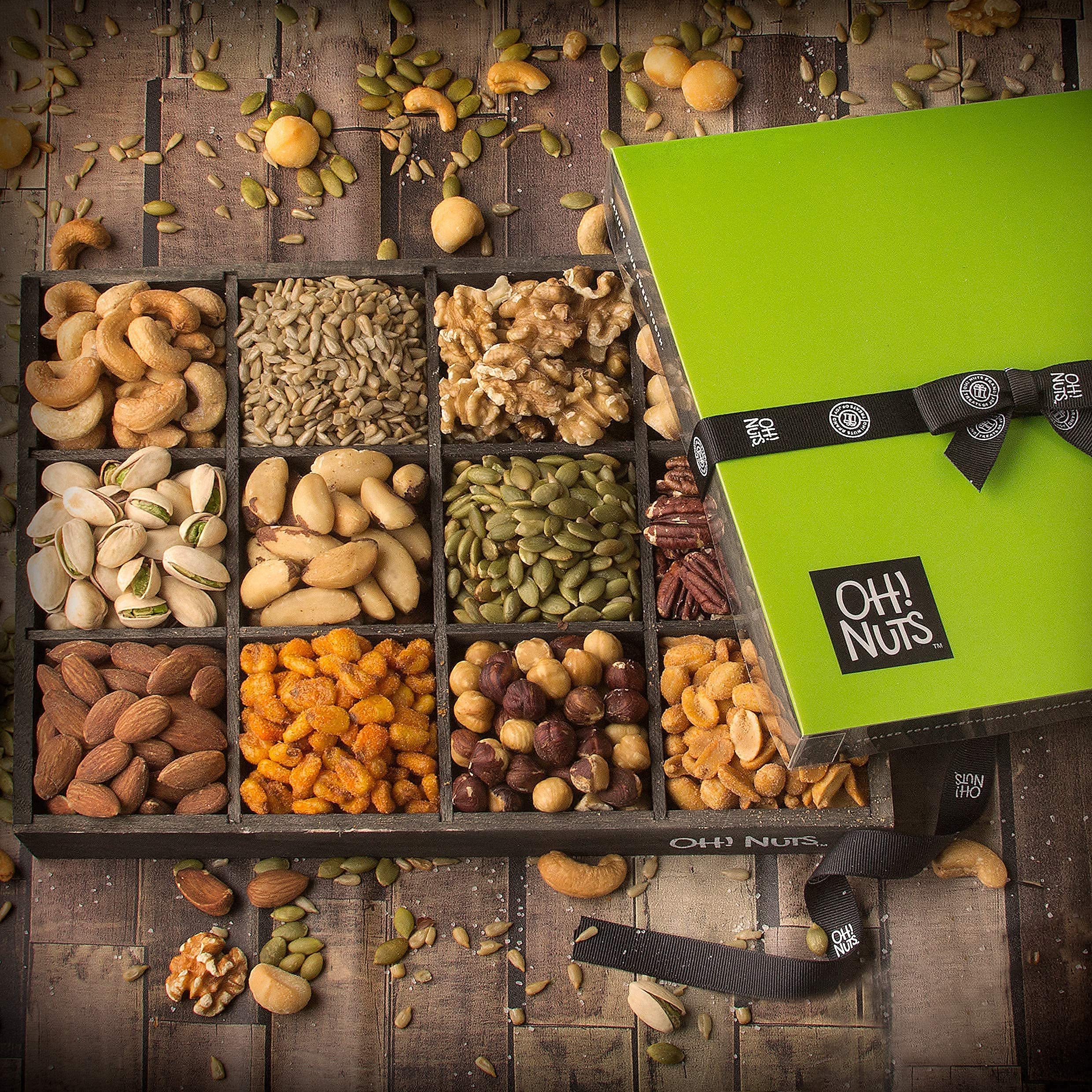 Oh! Nuts detailed shot of individual nuts showing quality and rich color