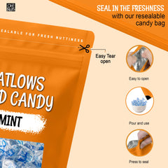 Oh! Nuts individually wrapped mint piece highlighting hygiene and easy sharing