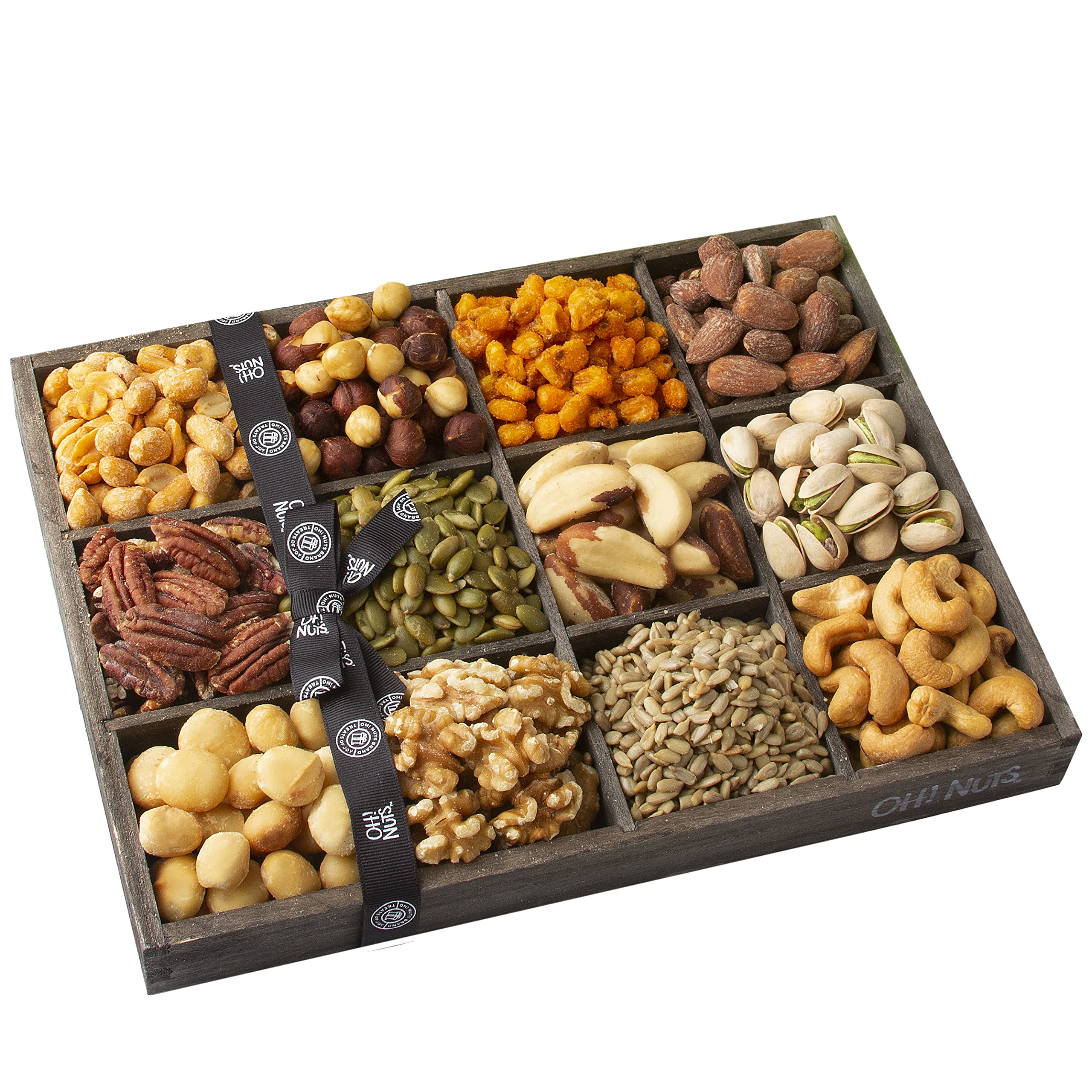 Oh! Nuts product labels and certifications conveying kosher and natural benefits