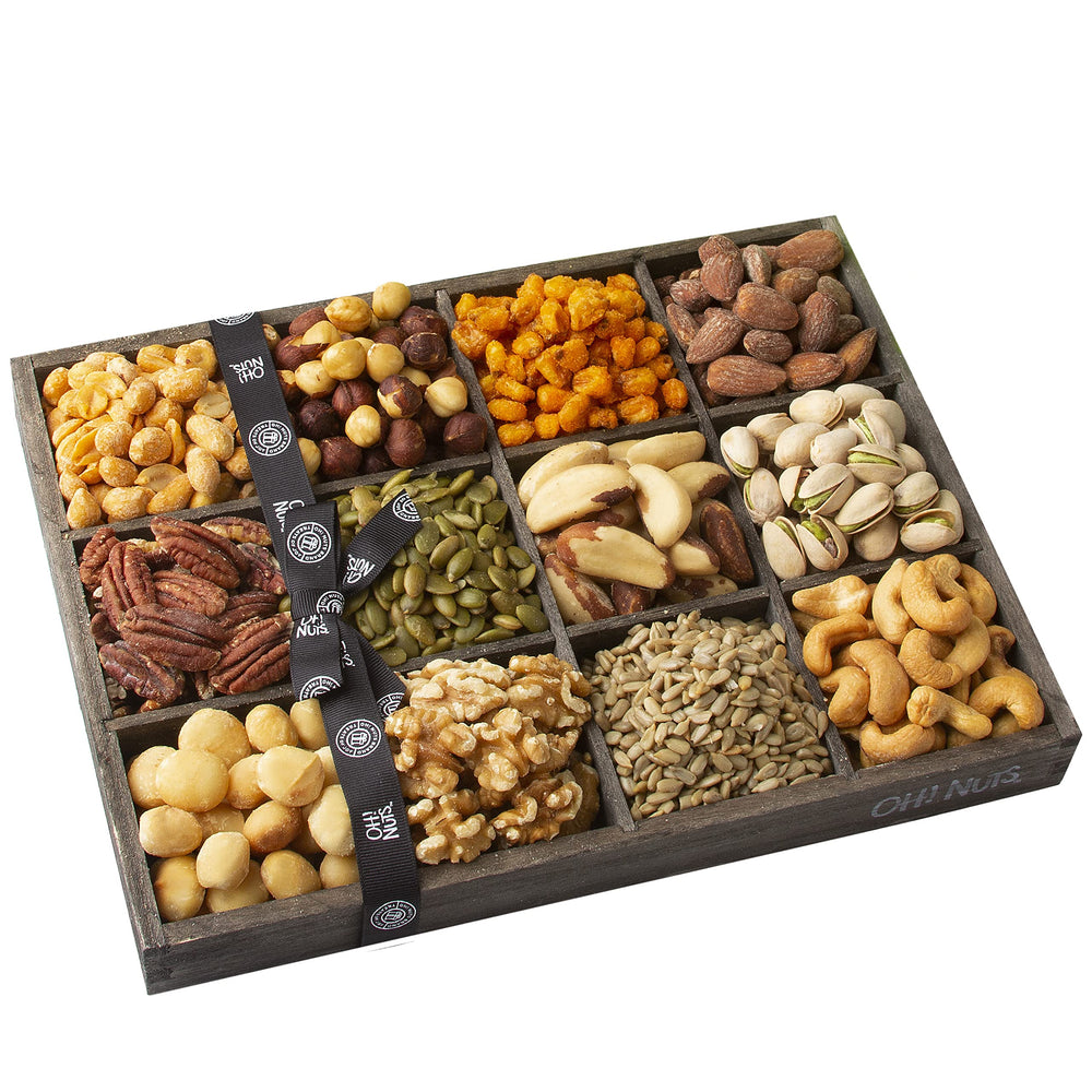 Oh! Nuts product labels and certifications conveying kosher and natural benefits