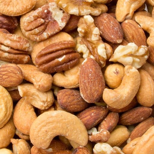 Oh! Nuts close-up of roasted mixed nuts texture showcasing natural crunch and clean flavor