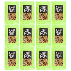 Oh! Nuts front packaging showing 12 individual walnut pouches and convenience