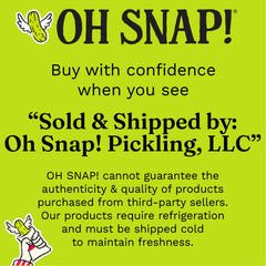 OH SNAP open pouch with whole pickle ready to eat for clean snacking