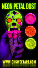 Oh! Sweet Art open jar neon yellow close-up texture for precise detailing
