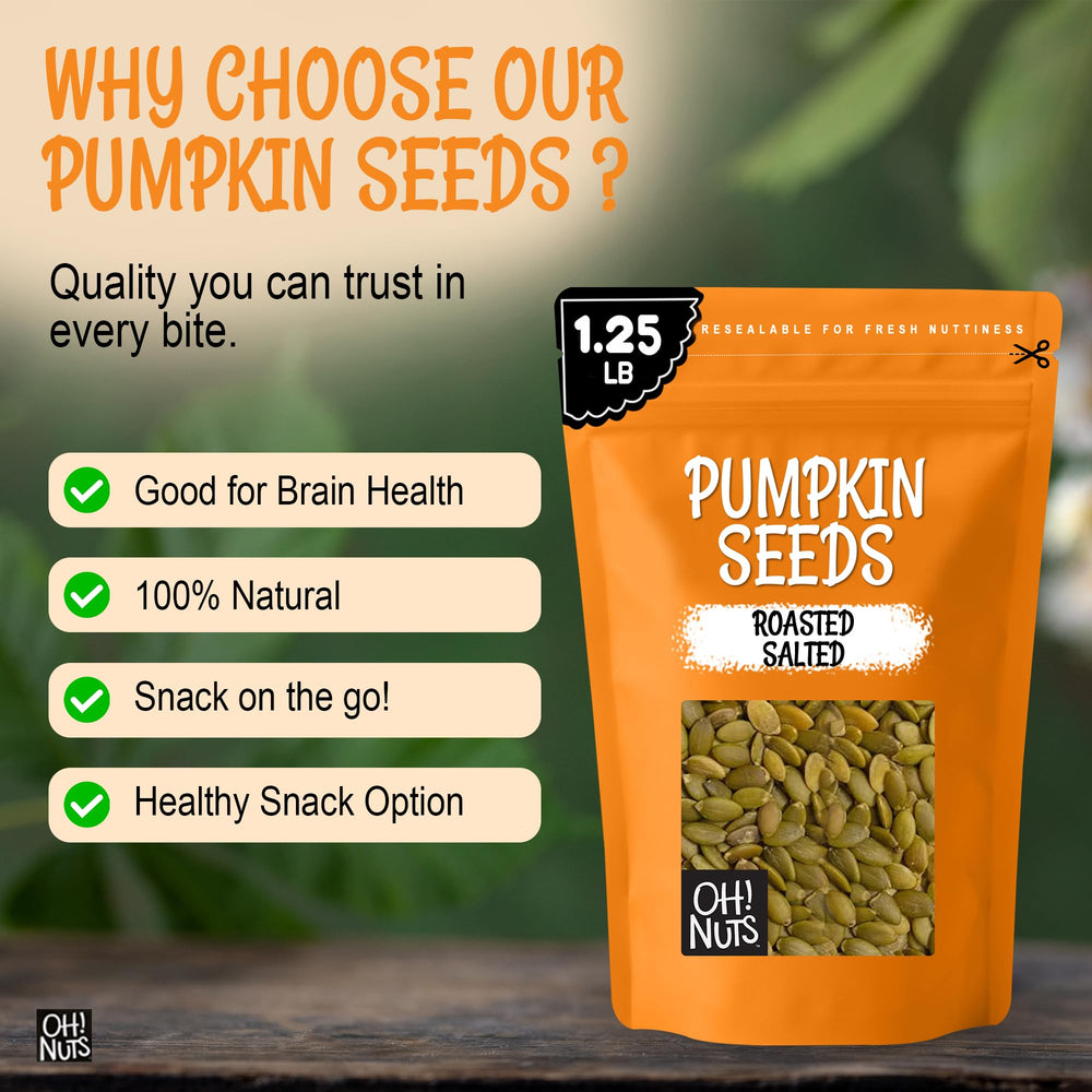 Oh! Nuts product label showing kosher and nutrition details assuring quality benefit