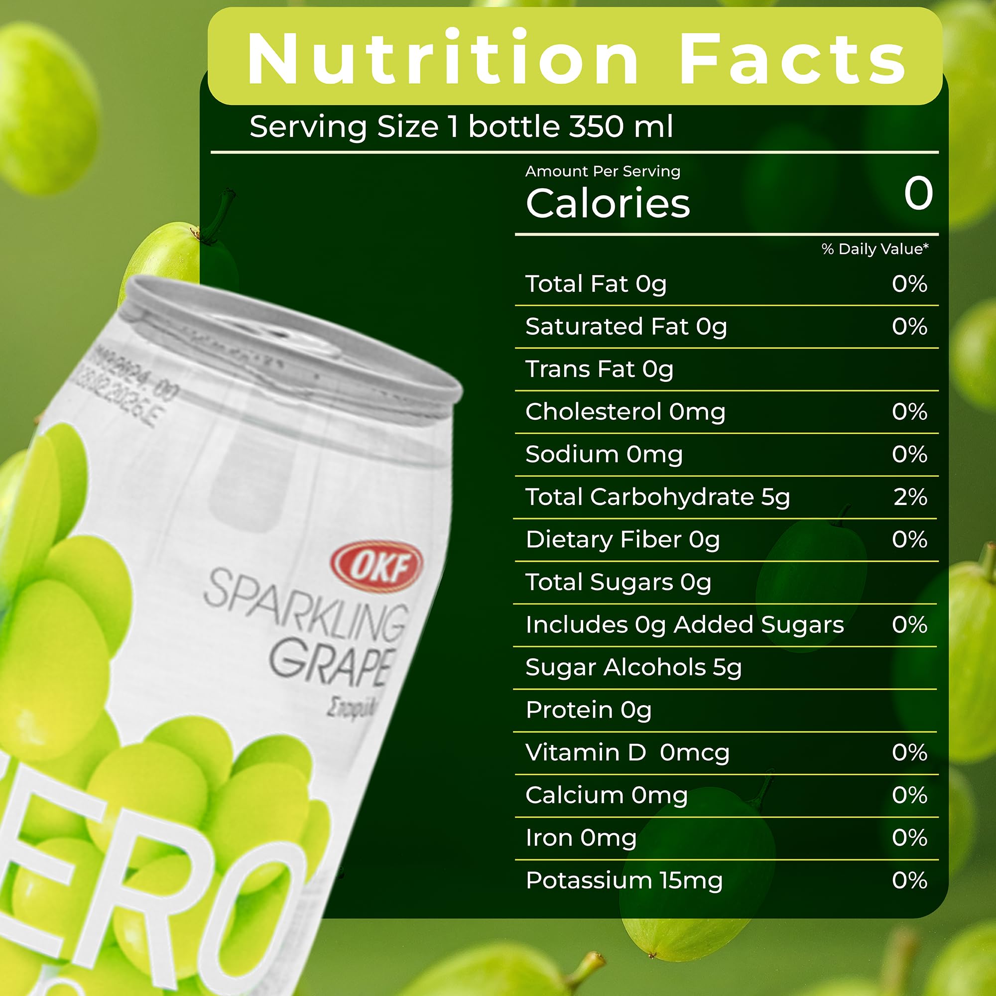 OKF PET can back showing recyclable symbol and durable packaging benefit