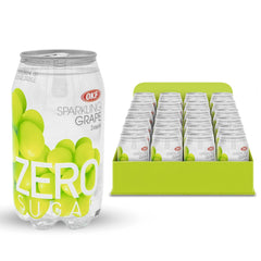 OKF front packaging of grape sparkling cans showing brand and vibrant grape appeal