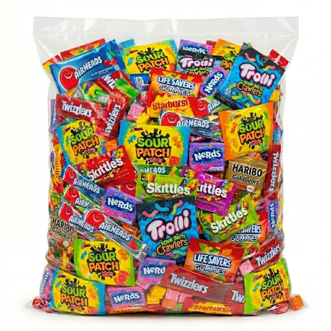 Okida front packaging showing resealable 32oz bag and assorted candy mix benefit freshness