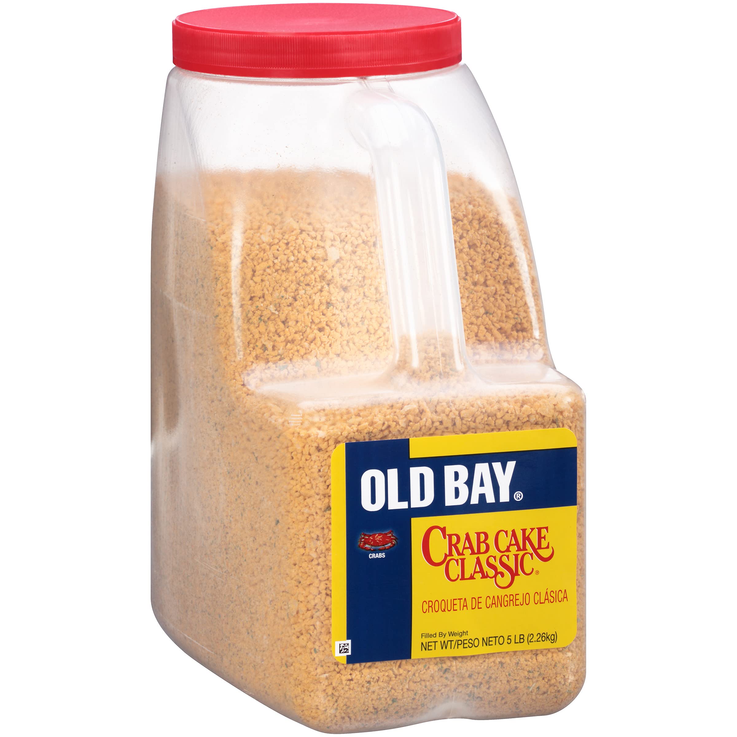 OLD BAY front container showing 5 lb tub and recognizable branding for bulk use