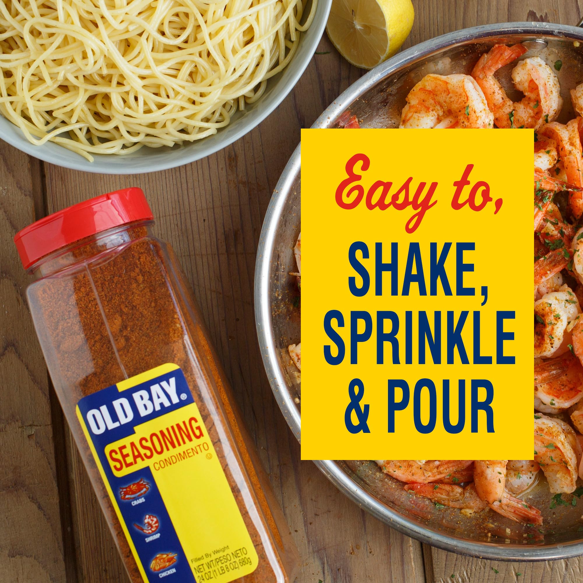 OLD BAY poured over steamed crab, brand adding bold Chesapeake flavor