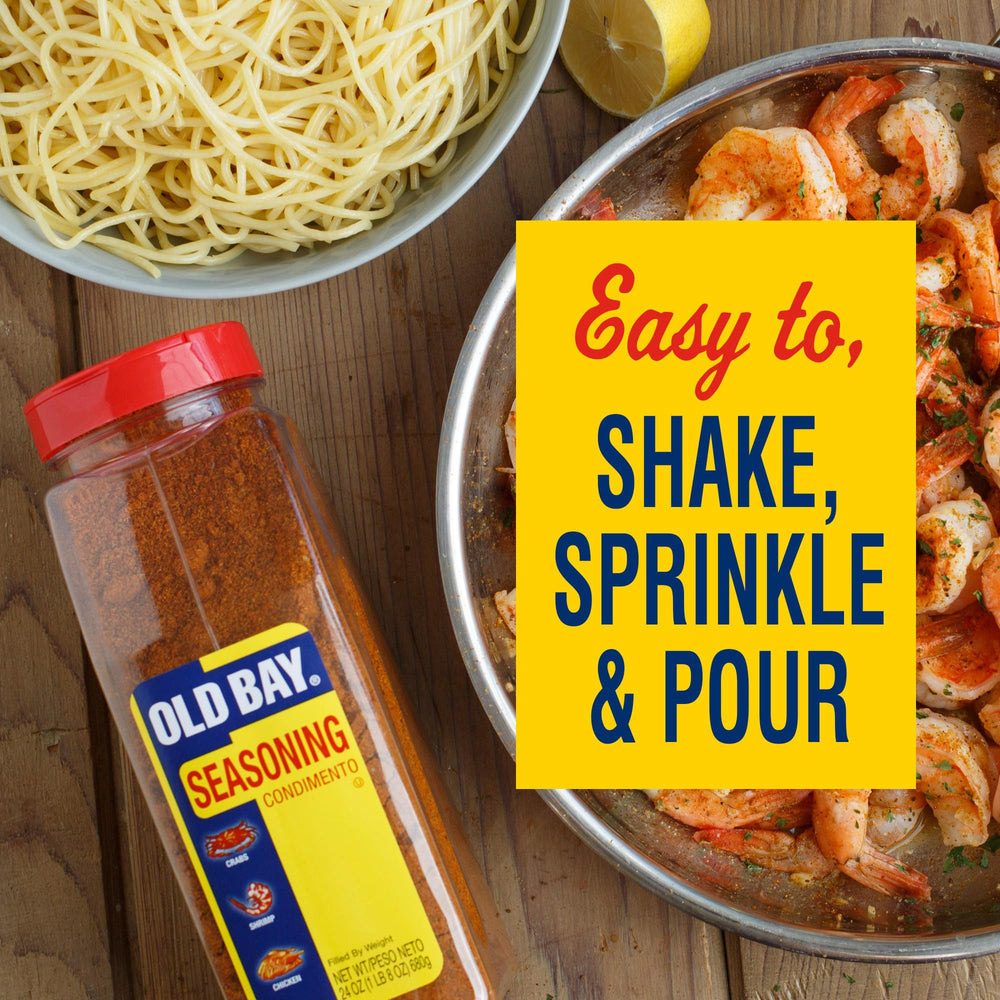 OLD BAY poured over steamed crab, brand adding bold Chesapeake flavor