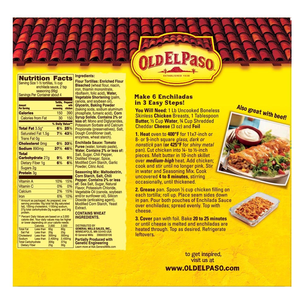 Old El Paso flour tortillas stacked close-up for soft texture and ease