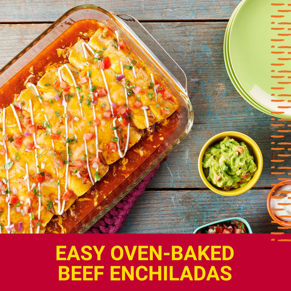 Old El Paso spooning beans into burrito for easy assembly