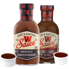 Old Florida Sauce Co. front packaging showing two 12 oz bottles and clear branding benefit: easy pantry upgrade