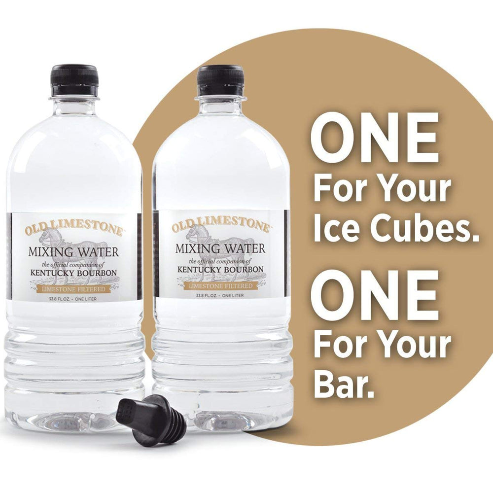 Old Limestone large clear ice cubes made with brand water for slower dilution benefit