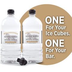 Old Limestone large clear ice cubes made with brand water for slower dilution benefit