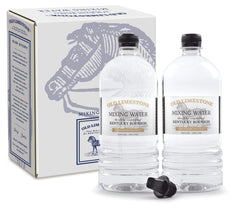 Old Limestone front packaging showing twin one-liter bottles and brand clarity benefit