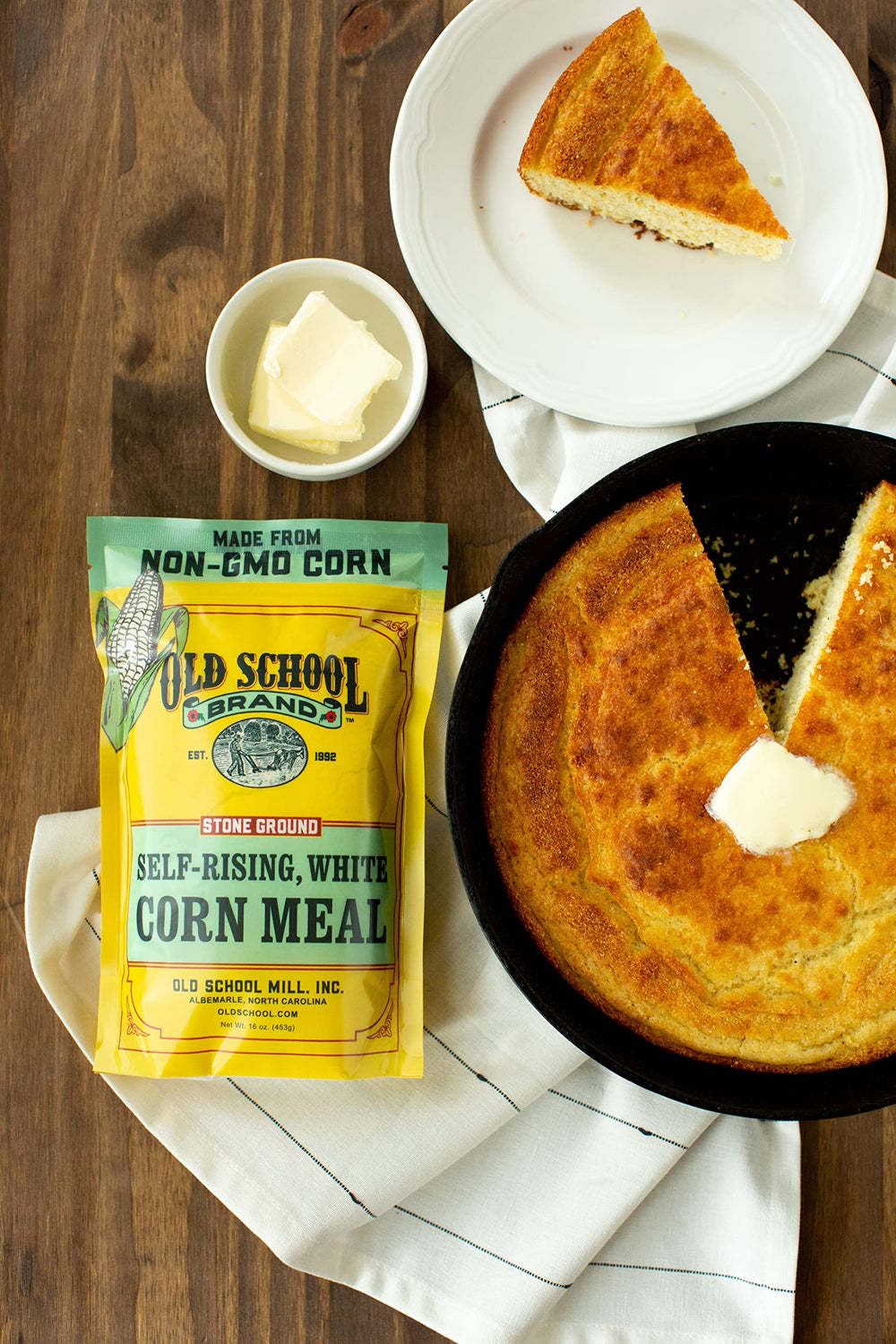 Old School Brand breaded fish coated with cornmeal producing a crispy golden crust