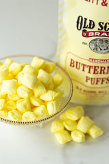 Old School Brand puffs in a bowl at a party, presenting elegant serving idea