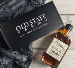 Old State Farms syrup pouring on pancakes delivering instant flavor upgrade benefit