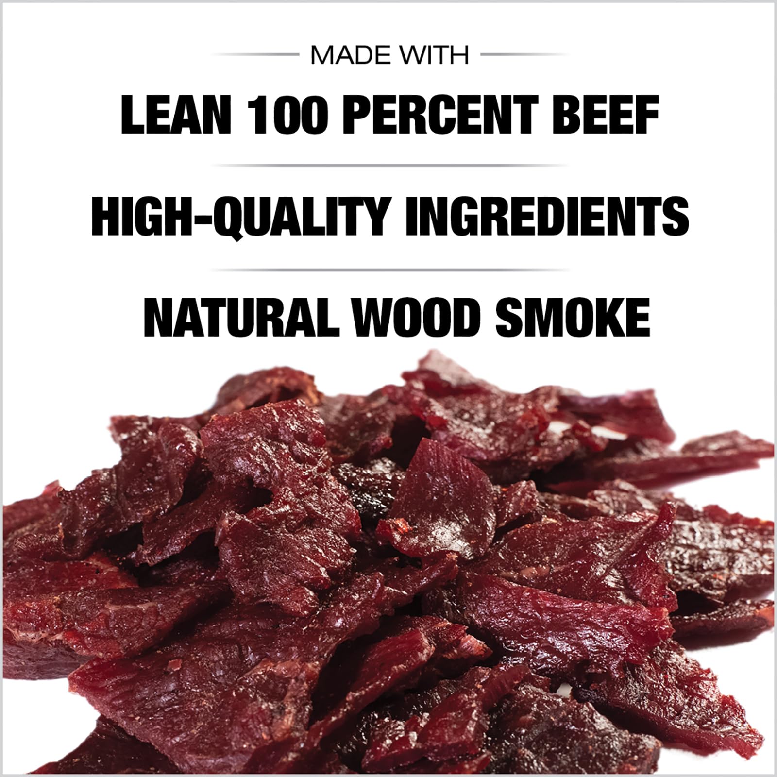 Old Trapper jerky in a hand outdoors showing portable snack benefit