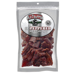 Old Trapper front packaging showing resealable bag and product benefits