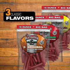 Old Trapper beef sticks served on charcuterie board showing versatile entertaining use