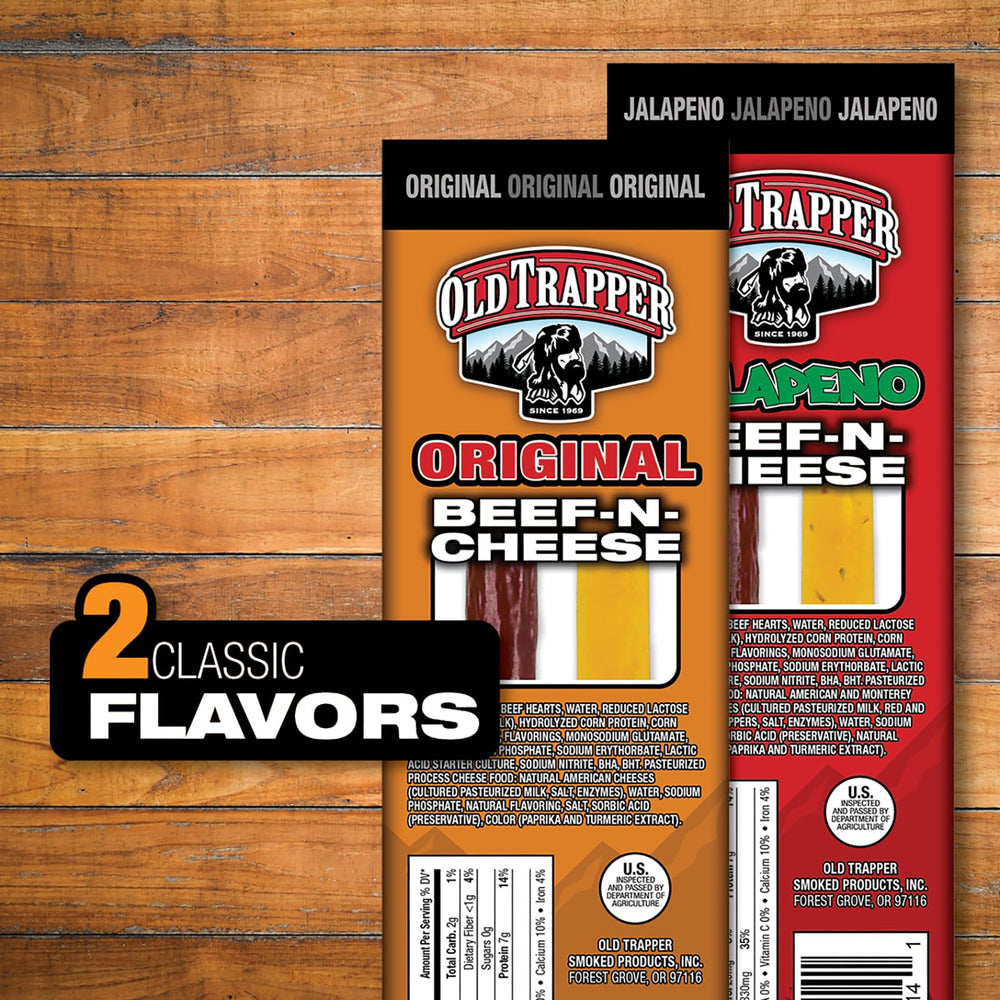 Old Trapper snack pack inside a lunch bag showing grab-and-go convenience and portion control
