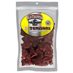 Old Trapper front packaging showing resealable 8-ounce bag and nutrition