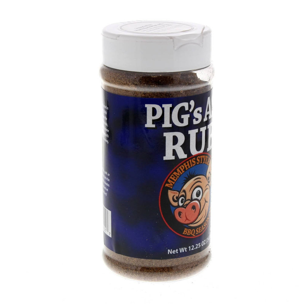 Old World Pig's Ass Rub being poured from bottle onto meat for easy application