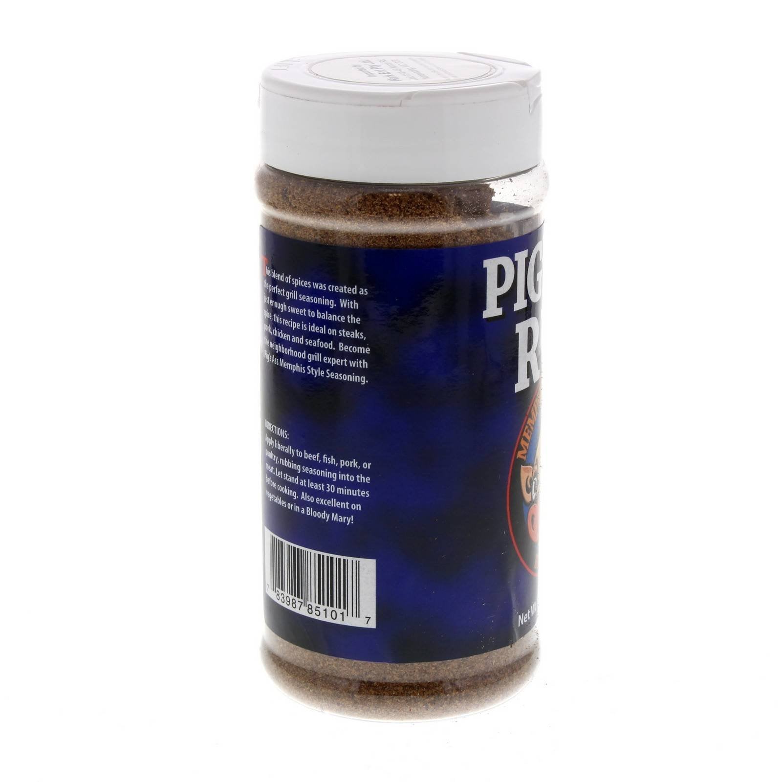 Old World Pig's Ass Rub next to a soda can showing 12.25 oz bottle scale