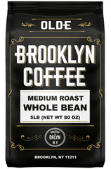OLDE BROOKLYN COFFEE front packaging showing brand and roast for easy identification