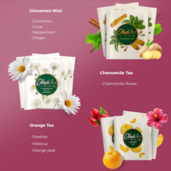 Olinda loose blend texture with flowers and roots showing natural ingredients and aroma