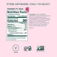 OLIPOP display of natural botanicals and plant fiber ingredients benefits