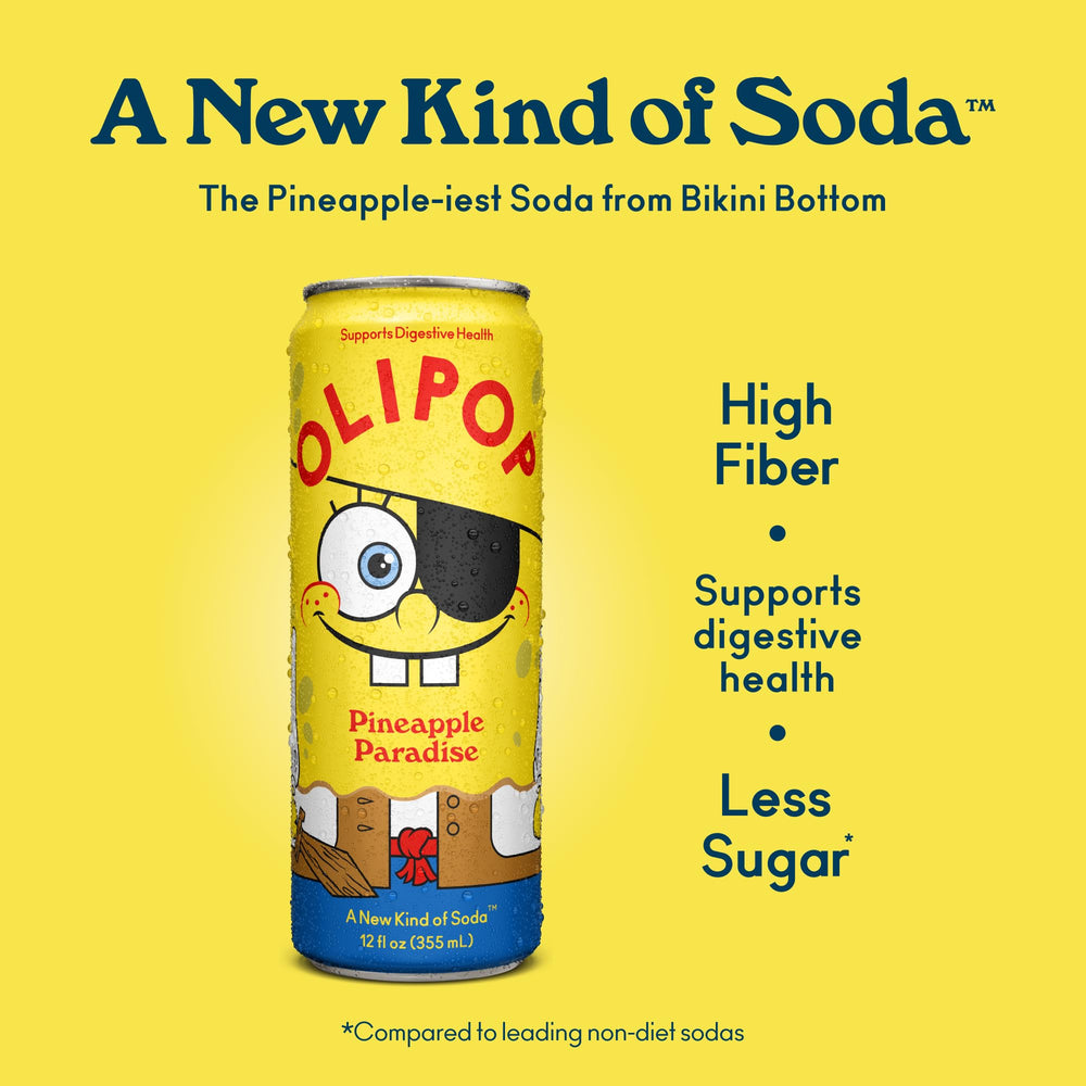OLIPOP close-up of can top and pull tab, brand quality and easy-open convenience