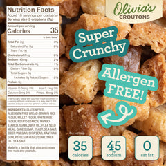 Olivia's close-up crouton texture highlighting crisp crunch benefit