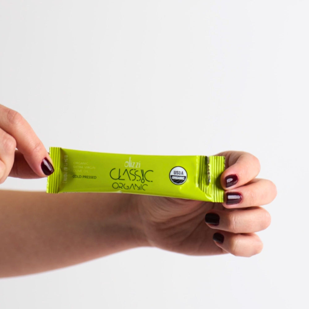 Olizzi label zoom showing USDA Organic certification for trust