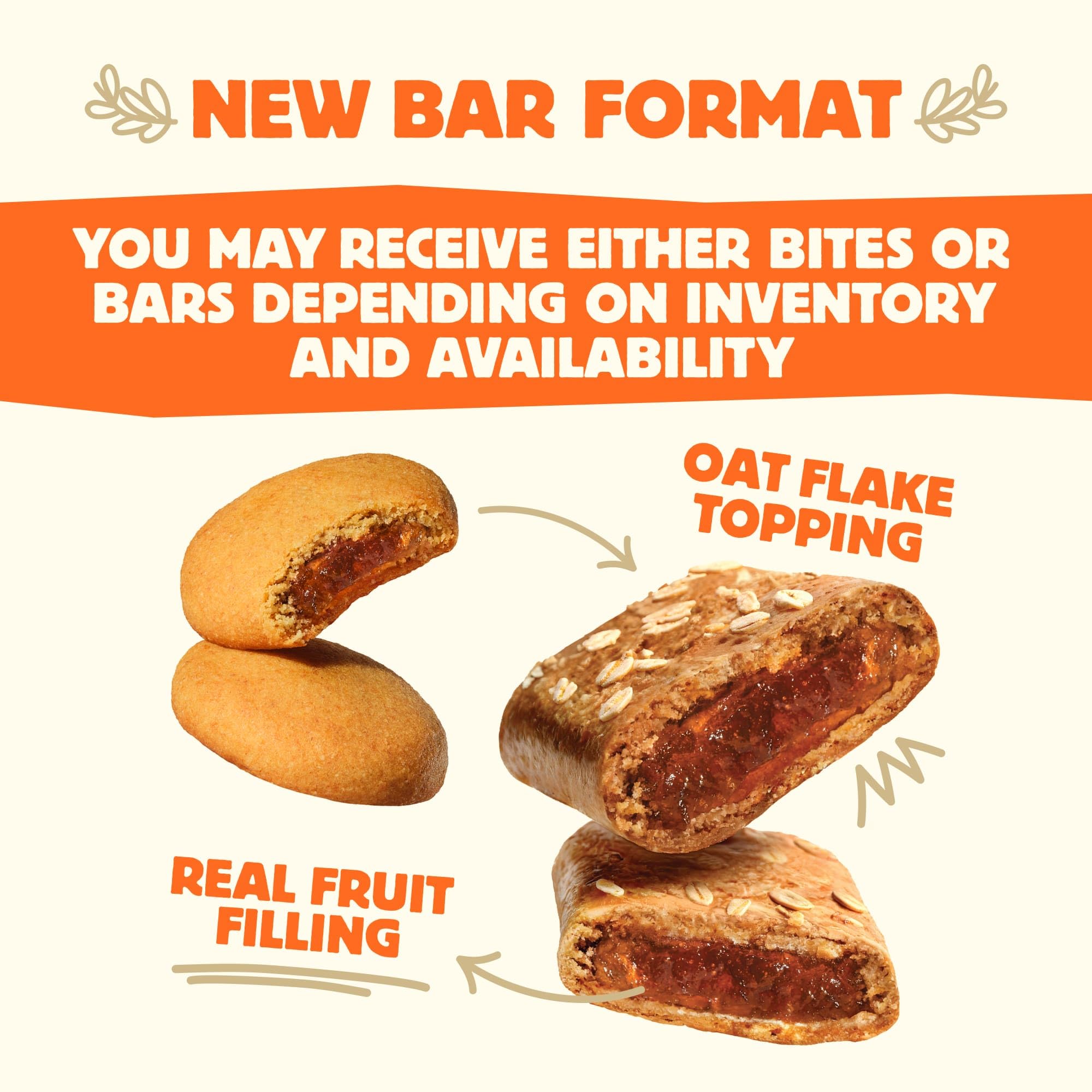 Olyra opened wrapper exposing moist apple cinnamon bar for convenient grab-and-go benefit