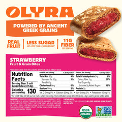 Olyra individually wrapped strawberry bar ready for travel and convenience