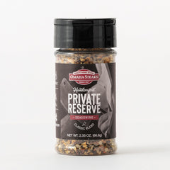 Omaha Steaks close-up of jar textures and spices, highlights ingredient quality