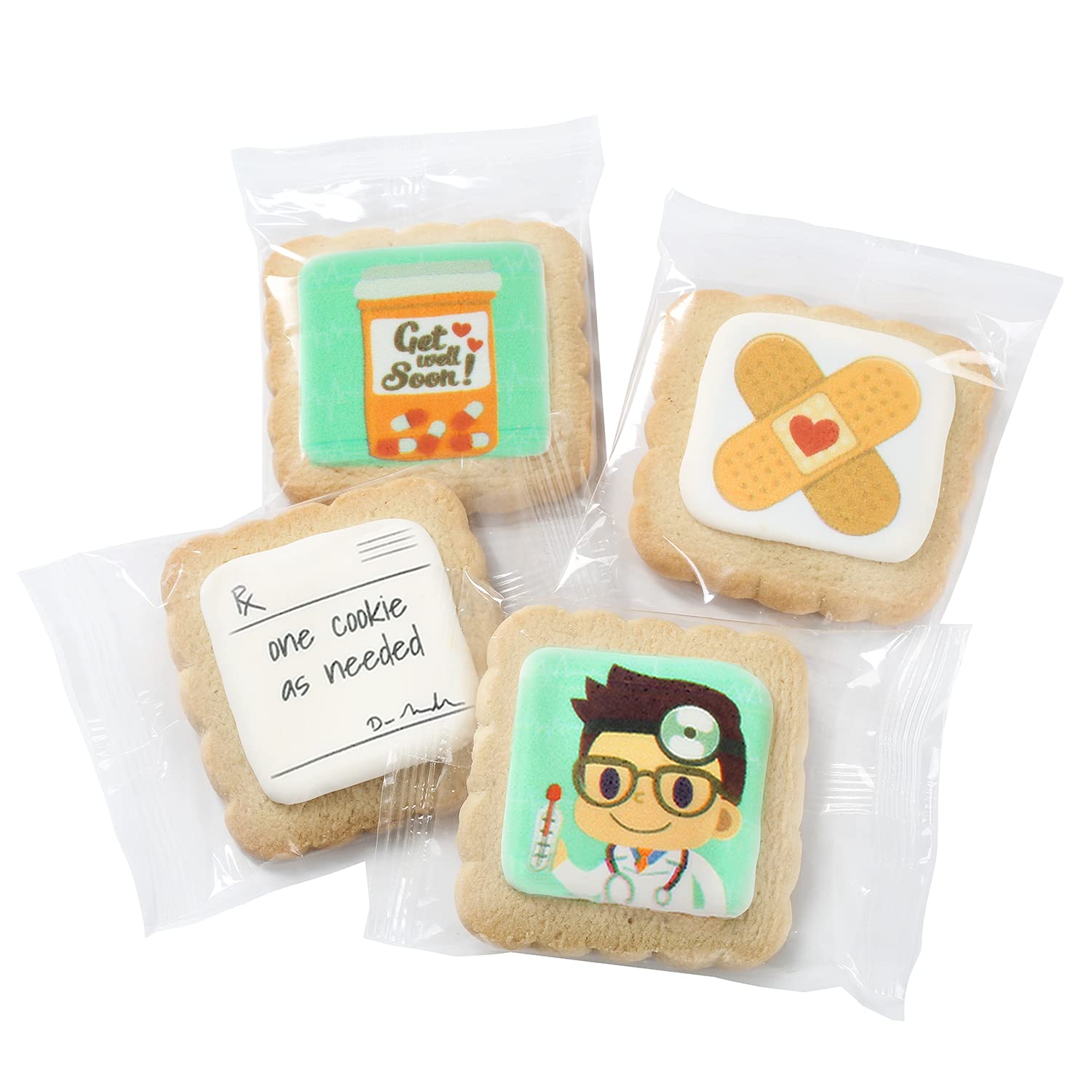OMCookie close-up of edible printed cookie design, clear decoration and texture