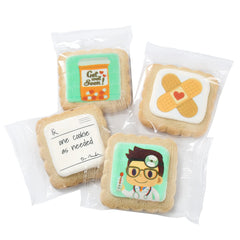 OMCookie close-up of edible printed cookie design, clear decoration and texture