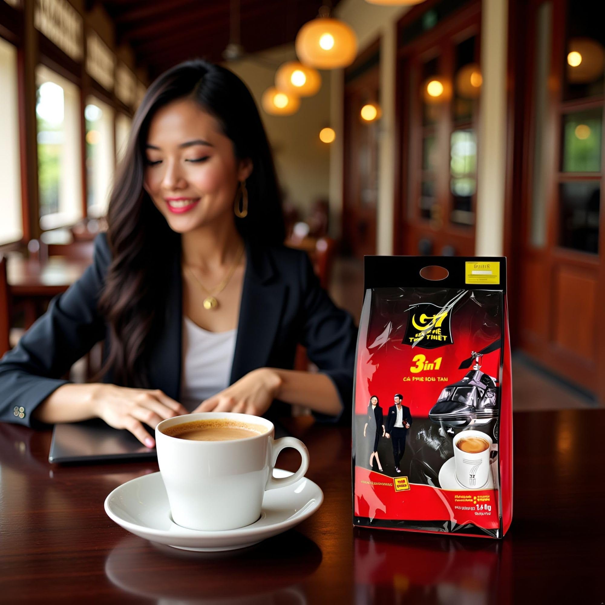 OMURA box on office kitchen counter proving suitability for workplace coffee stations
