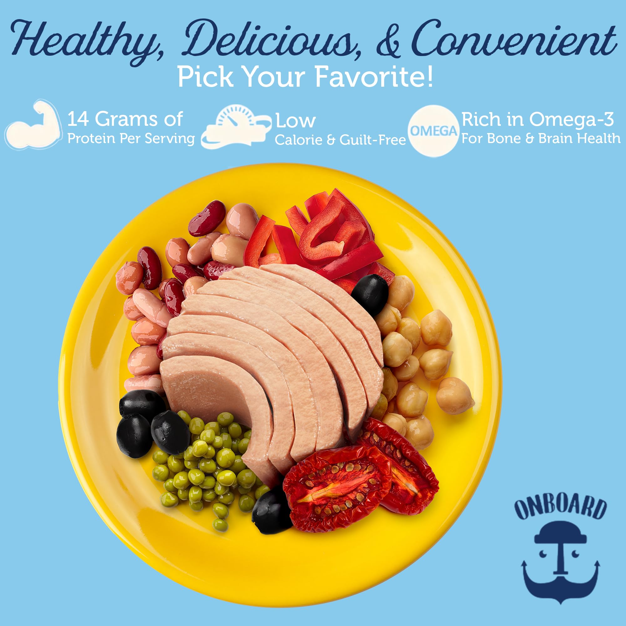 ONBOARD tuna salad served on mixed greens for a quick nutritious lunch