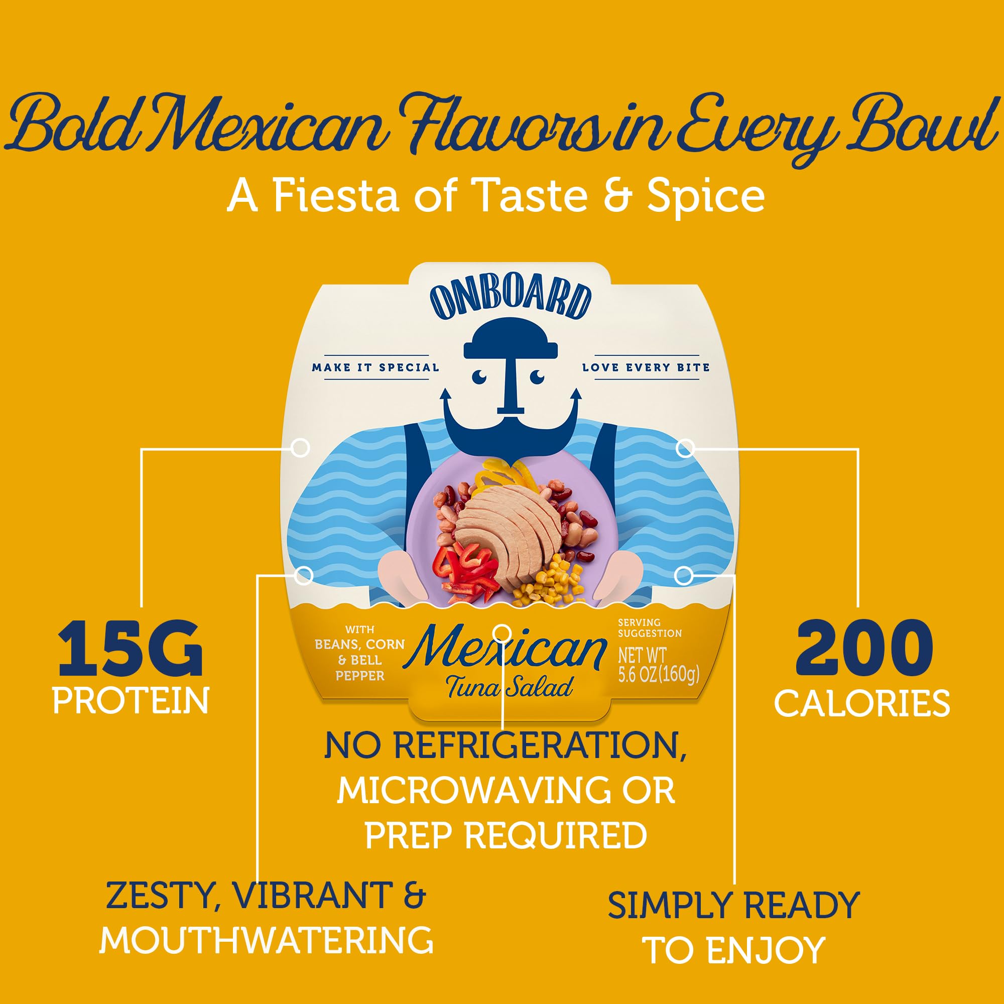 ONBOARD tuna salad served in tacos illustrating quick meal use