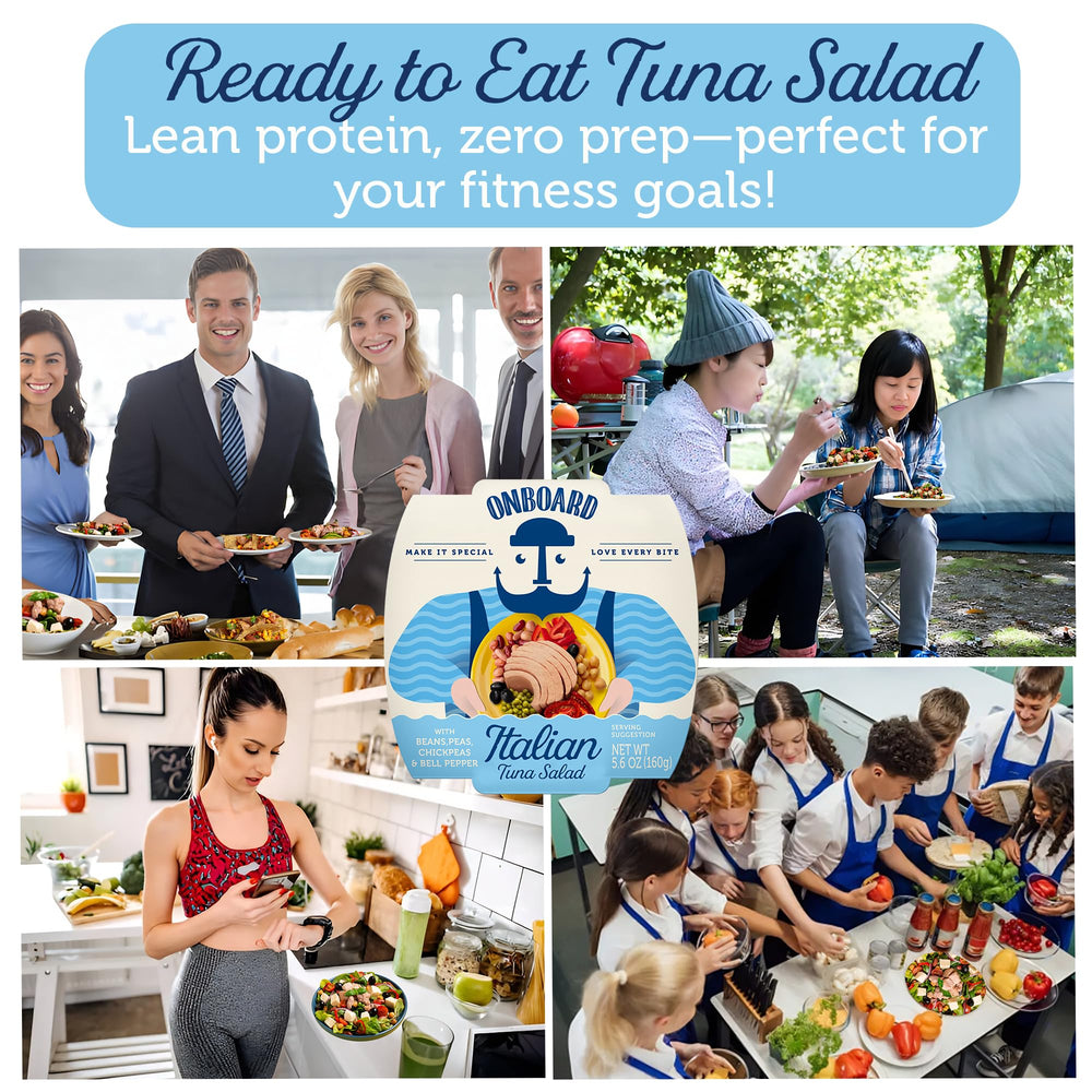 ONBOARD tuna salad folded into a whole-grain wrap for easy portable meal