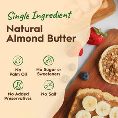 Once Again close-up of creamy almond butter texture highlighting smooth spreadability benefit